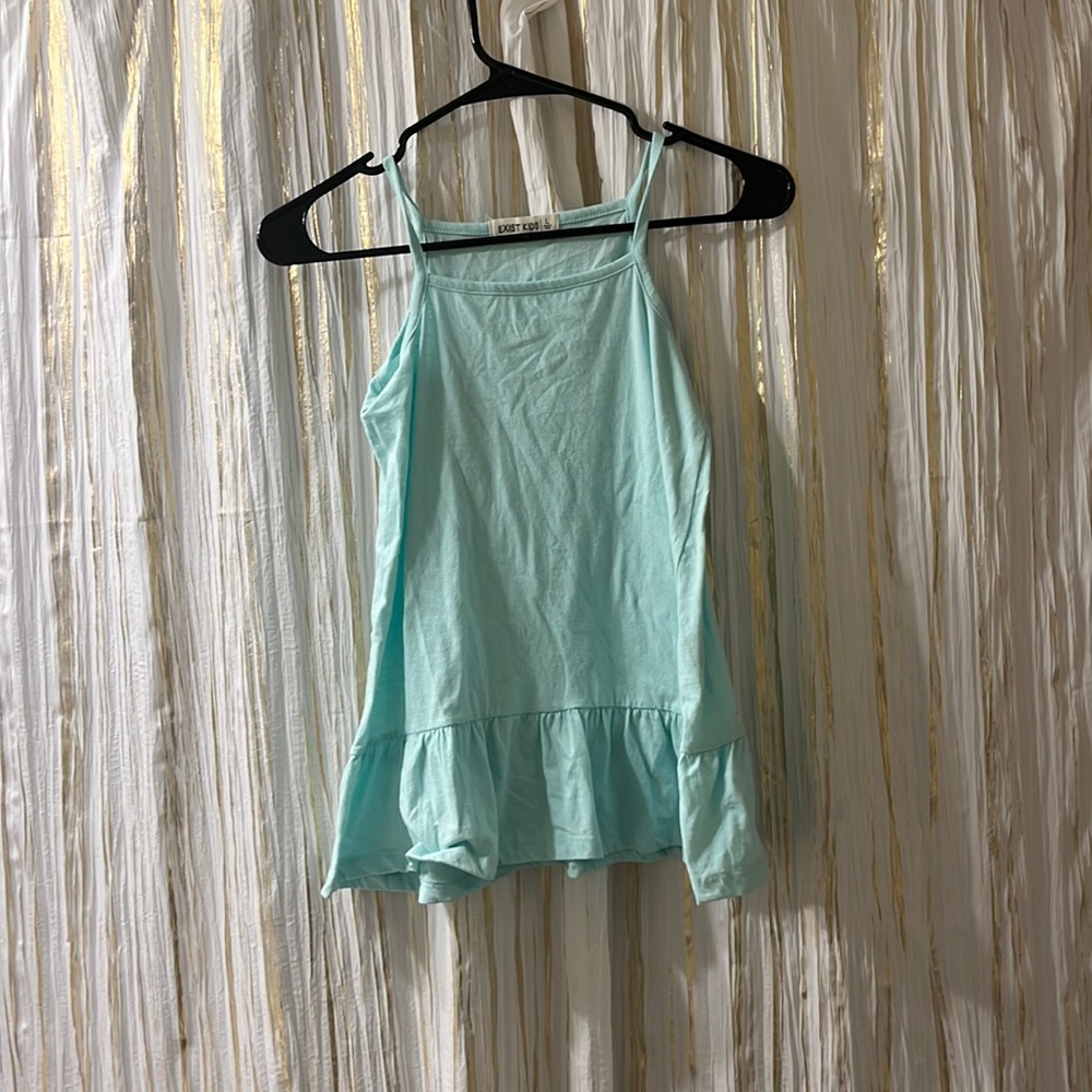 Light teal kids tank top